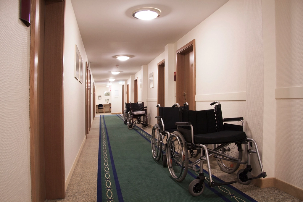 An empty hospital corridor, illustrating healthcare pricing transparency